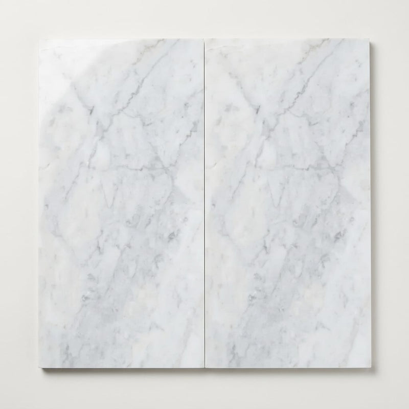 Bianco Carrara 12x24 Polished Marble Tile close-up