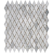 Bianco Carrara 2x2 Hexagon Honed Mesh Marble Mosaic