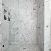 Bianco Carrara 2x2 Hexagon Mesh Polished Marble Mosaic