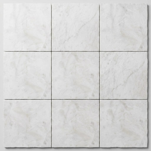Bianco Congelato Marble 12x12 Leathered Dolomite Tile close-up