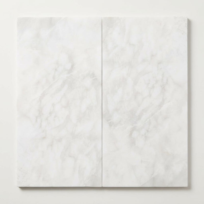 Bianco Congelato Marble 12x24 Leathered Dolomite Tile close-up