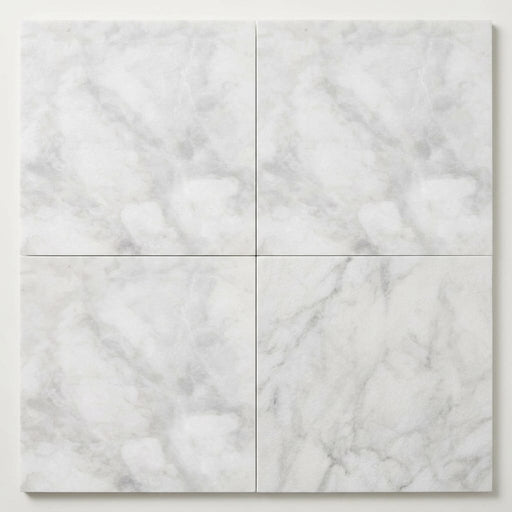 Bianco Congelato Marble 18x18 Leathered Dolomite Tile close-up