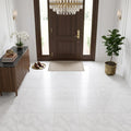 Bianco Congelato Marble 18x18 Leathered Dolomite Tile — Foyer floor