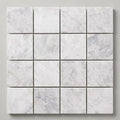 Bianco Congelato Marble 2x2 Leathered Dolomite Mosaic close-up
