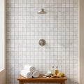 Bianco Congelato Marble 2x2 Leathered Dolomite Mosaic — Spa spa interior