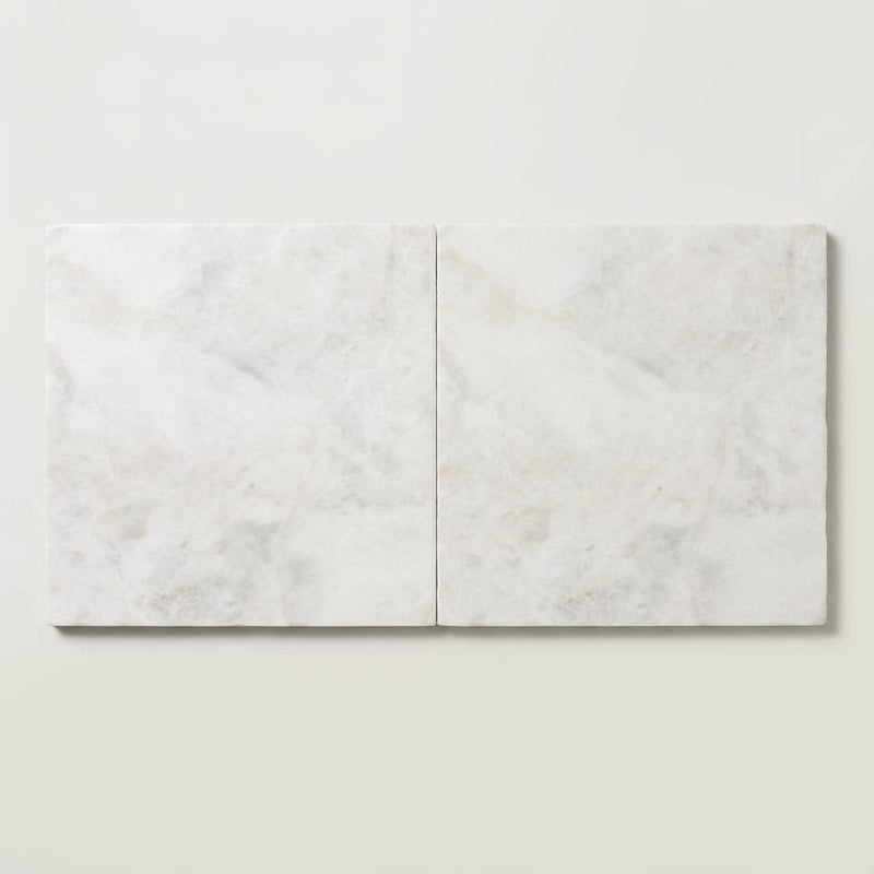 Bianco Congelato Marble 24x24 Leathered Dolomite Tile close-up