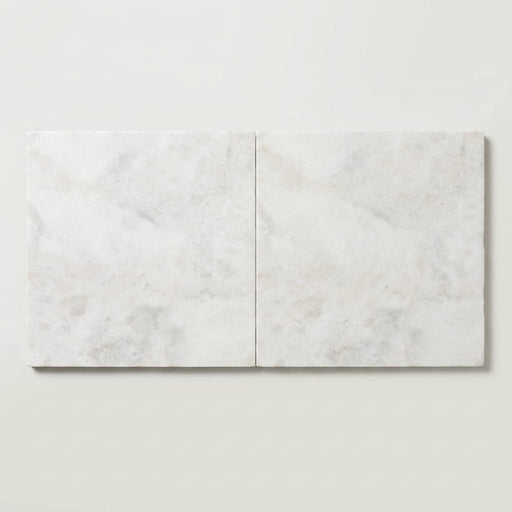 Bianco Congelato Marble 24x24 Leathered Dolomite Tile close-up