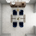 Bianco Congelato Marble 24x24 Leathered Dolomite Tile — Dining Room floor
