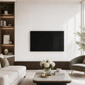 Bianco Dolomite 12x24 Honed Marble Tile — Living Room feature wall