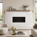 Bianco Dolomite 12x24 Honed Marble Tile — Living Room fireplace surround