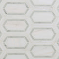 Bianco Dolomite Pavilion Picket Polished Pattern 0.38 Inch Marble Mosaic Tile