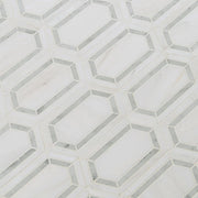 Bianco Dolomite Pavilion Picket Polished Pattern 0.38 Inch Marble Mosaic Tile