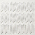 Bianco Dolomiti (White Dolomite) 1x4 Honed Herringbone Mosaic close-up