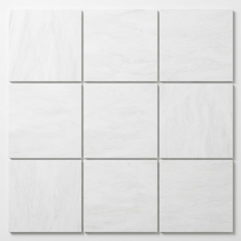 Bianco Dolomiti (White Dolomite) 12x12 Honed Tile close-up
