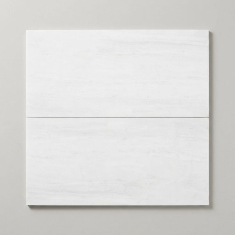 Bianco Dolomiti (White Dolomite) 12x24 Honed Tile close-up