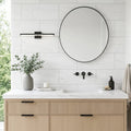 Bianco Dolomiti (White Dolomite) 12x24 Honed Tile — Bathroom vanity wall