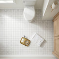 Bianco Dolomiti (White Dolomite) 2x2 Honed Mosaic — Bathroom floor