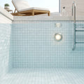 Bianco Dolomiti (White Dolomite) 2x2 Honed Mosaic — Swimming Pool pool interior tiling
