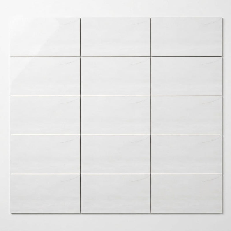 Bianco Dolomiti (White Dolomite) 3x6 Polished Tile close-up