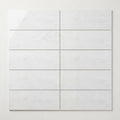 Bianco Dolomiti (White Dolomite) 4x12 Polished Tile close-up