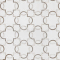 Bianco Quatrefoil Polished Pattern 0.38 Inch Marble Mosaic Tile