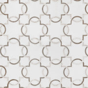 Bianco Quatrefoil Polished Pattern 0.38 Inch Marble Mosaic Tile