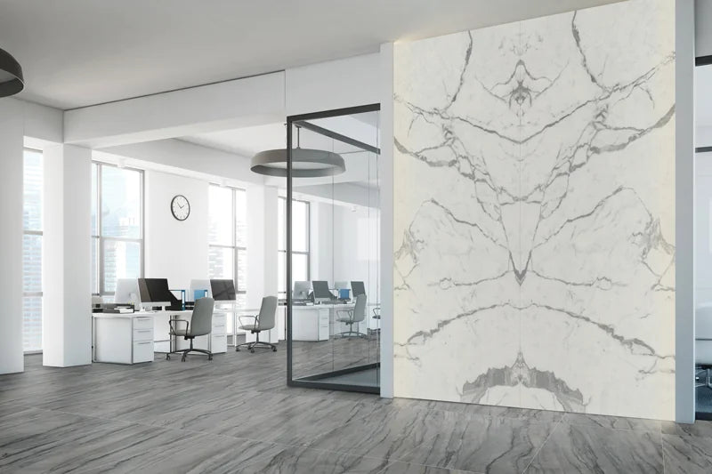 Bianco Stat Print A 60x126 Polished Porcelain Slab