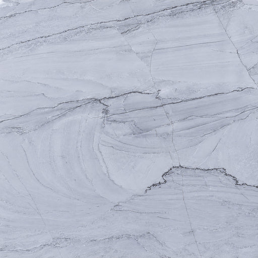 Bianco Supreme honed quartzite with a pale gray surface and fine, flowing gray veins.