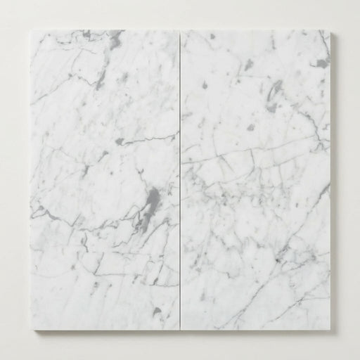 Bianco Venatino 12x24 Honed Marble Tile close-up