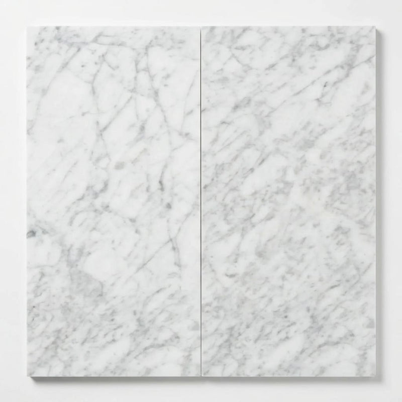 Bianco Venatino 12x24 Polished Marble Tile close-up