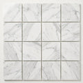 Bianco Venatino 2x2 Mesh Polished Marble Mosaic close-up