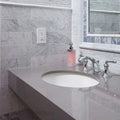 Bianco Venatino Honed Mini Brick Marble Mosaic