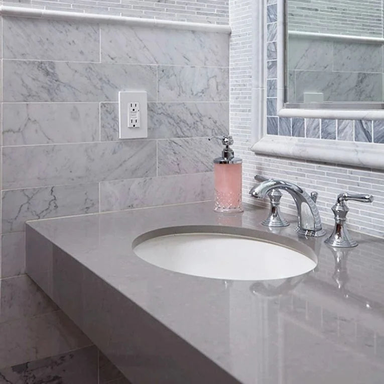 Bianco Venatino Honed 4x16x3/8 Marble Tile
