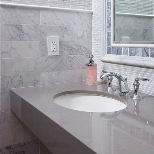 Bianco Venatino Honed 4x16x3/8 Marble Tile