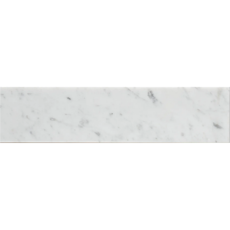 Bianco Venatino 1/2x12 Pencil Liner Honed Marble Trim