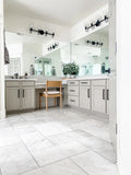 Bianco Venatino Honed 2x2 Mesh Marble Mosaic