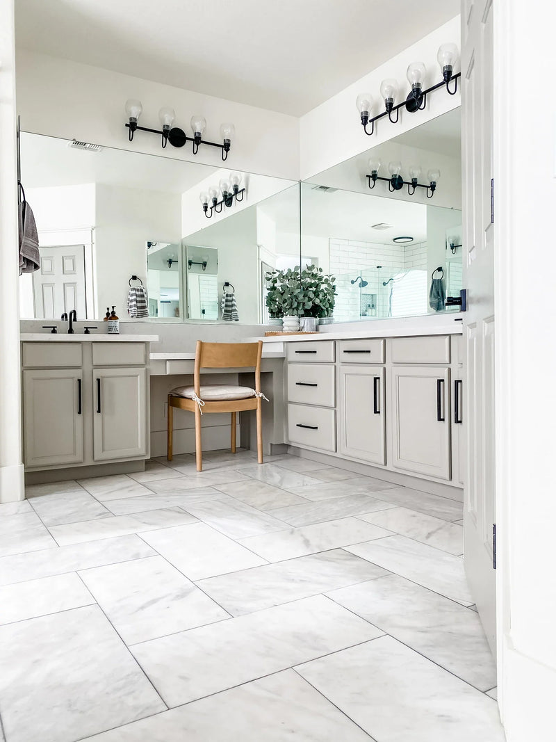 Bianco Venatino Honed 2x2 Mesh Marble Mosaic