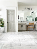 Bianco Venatino Honed 2x2 Mesh Marble Mosaic