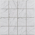 Bianco Venatino Honed 2x2 Mesh Marble Mosaic close-up