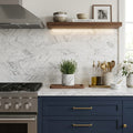 Bianco Venatino Honed 4x16x3/8 Marble Tile — Kitchen backsplash