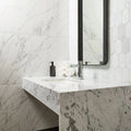 Completa Marble Series Bianco Venatino Lotus Honed Marble Mosaic