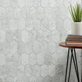 Completa Marble Series Bianco Venatino Lotus Honed Marble Mosaic