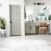 Bianco Venatino Honed Mini Brick Marble Mosaic