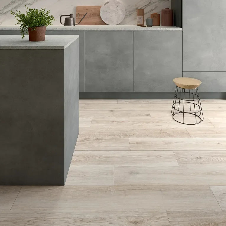 Bio Attitude Cotton 8x48 Matte Wood Look Porcelain Plank