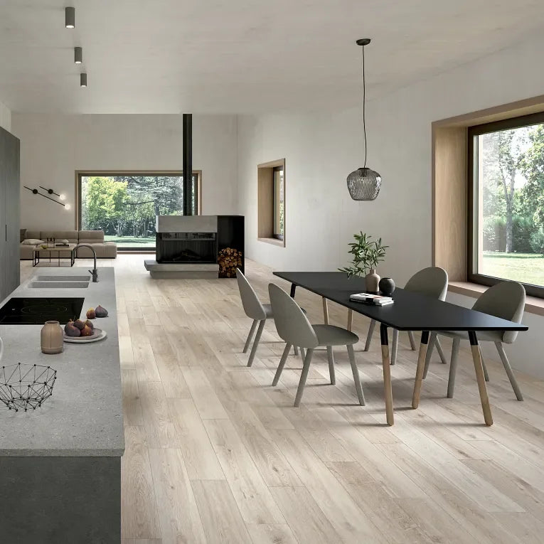 Bio Attitude Cotton 8x48 Matte Wood Look Porcelain Plank