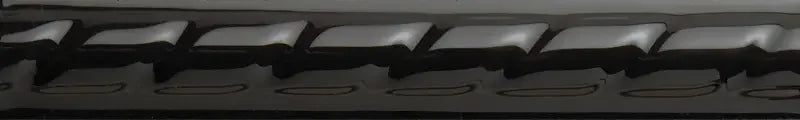 Decorative Accents Black 7/8x6 Rope Ceramic Wall Trim