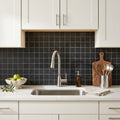 Black 2x2 Matte Marble Mosaic — Kitchen backsplash