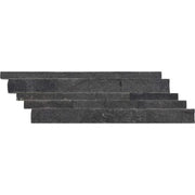 Black Basalt 2x4 Split-Face Mosaic Tile