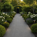 Black Basalt 12x24x2 Tumbled Paver — Garden path
