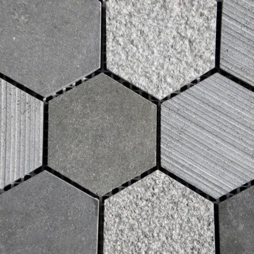 Black Basalt 2x2 Polished Mosaic Tile